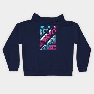 Brooklyn Retro Car Garage #1 Kids Hoodie